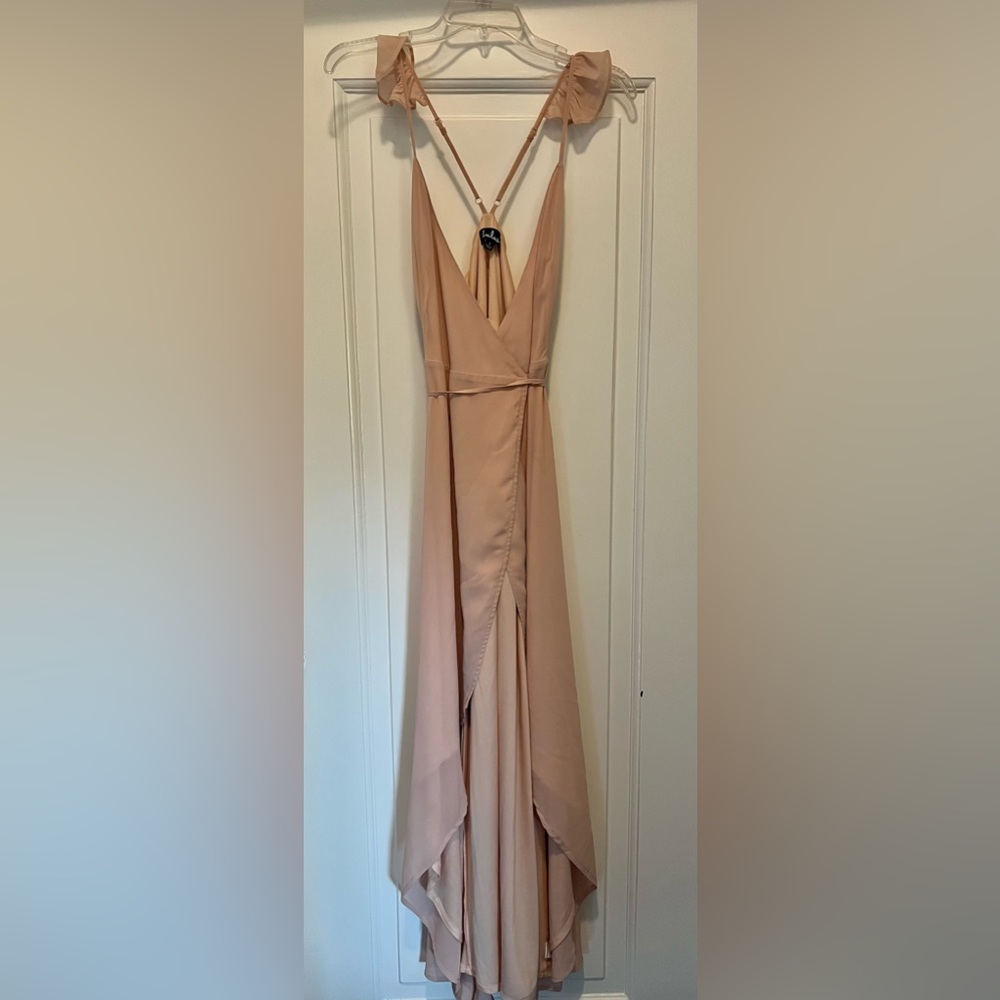Lulus bridesmaid dress blush